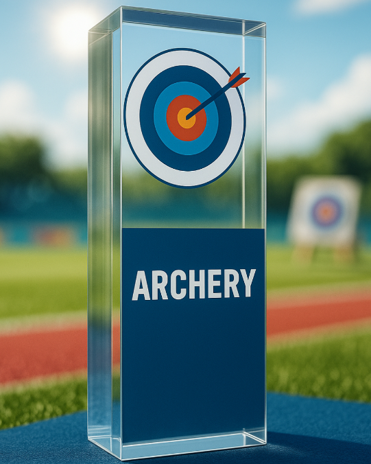 Acryl glas award boogschieten